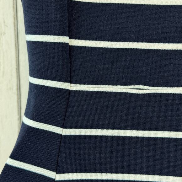 Eliza J Navy/White Stripe Stretchy Sleeveless A-line Flowy Dress Size 2 - Picture 5 of 14